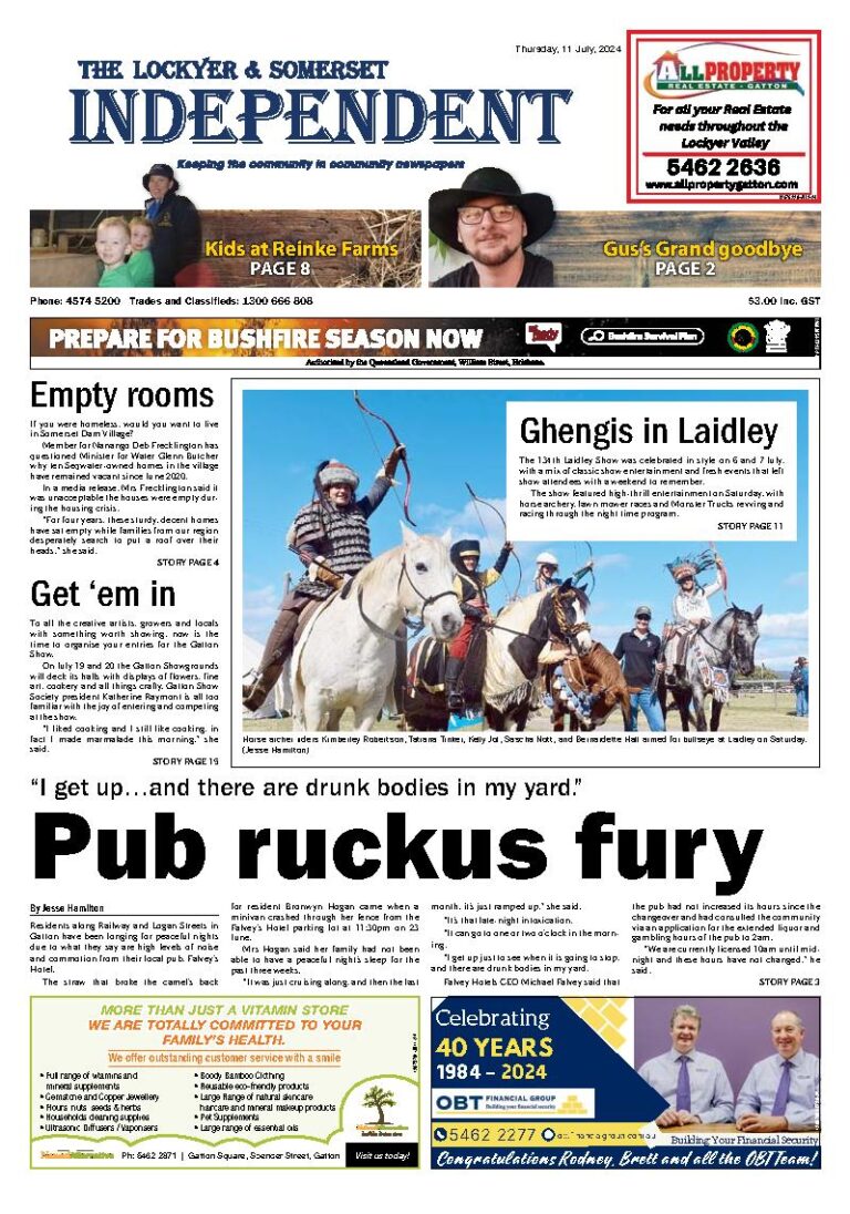 The Lockyer and Somerset Independent – 11th July 2024