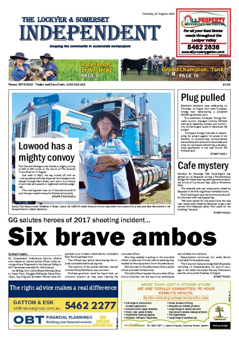 The Lockyer and Somerset Independent – 22nd August 2024