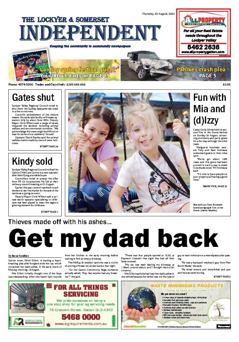 The Lockyer and Somerset Independent – 29th August 2024