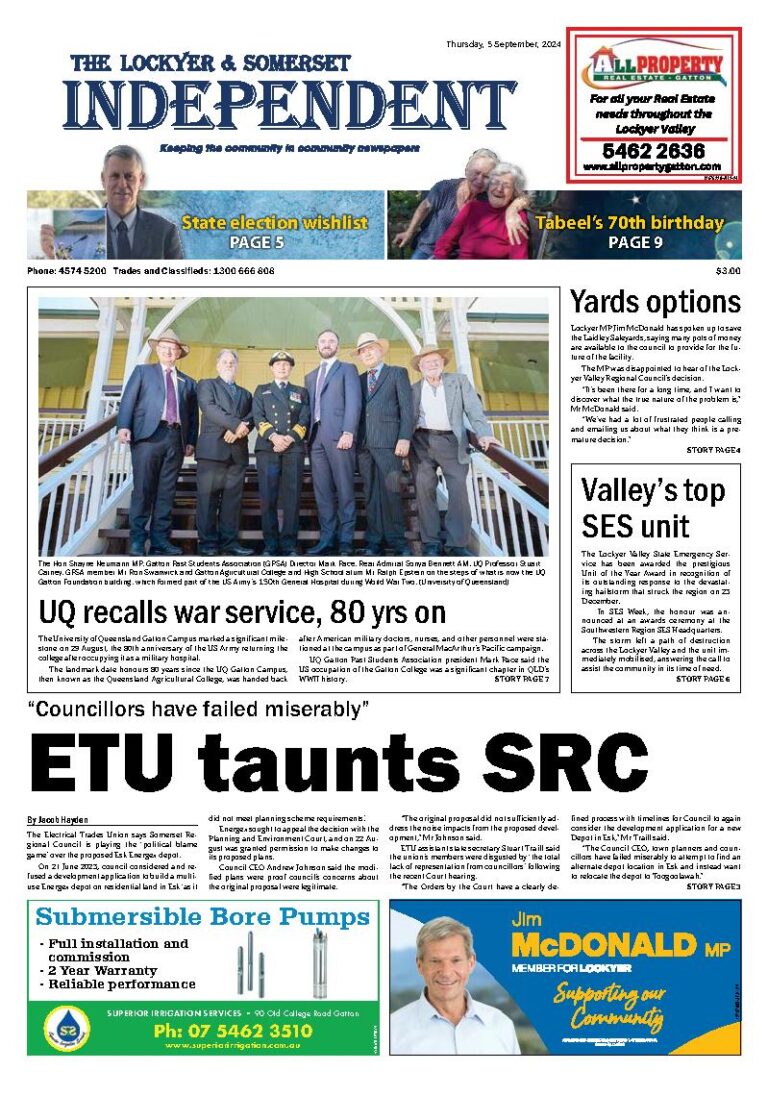 The Lockyer and Somerset Independent – 5th September 2024