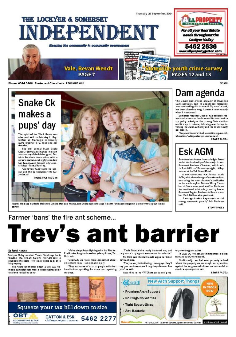 The Lockyer and Somerset Independent – 26th September 2024