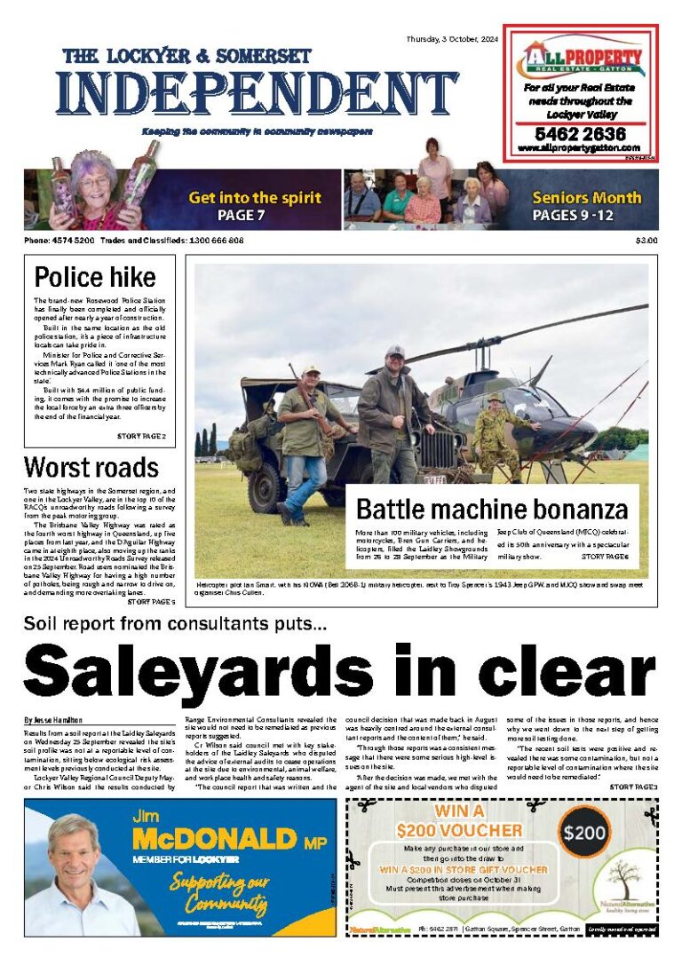 The Lockyer and Somerset Independent – 3rd October 2024