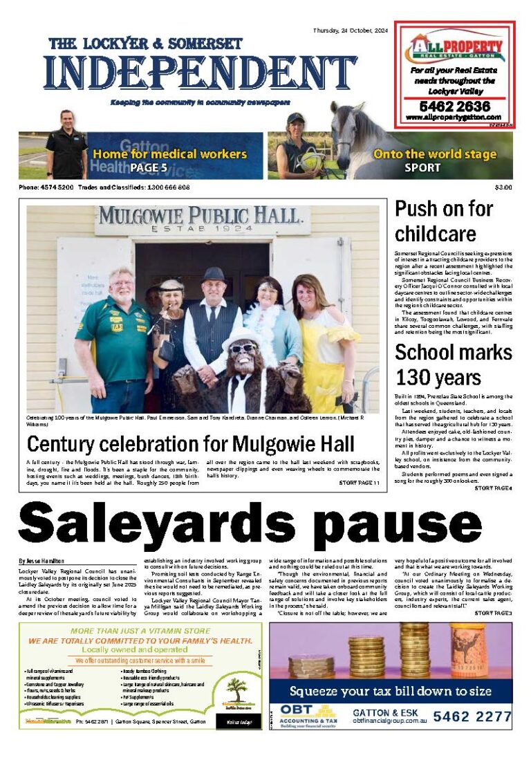 The Lockyer and Somerset Independent – 24th October 2024