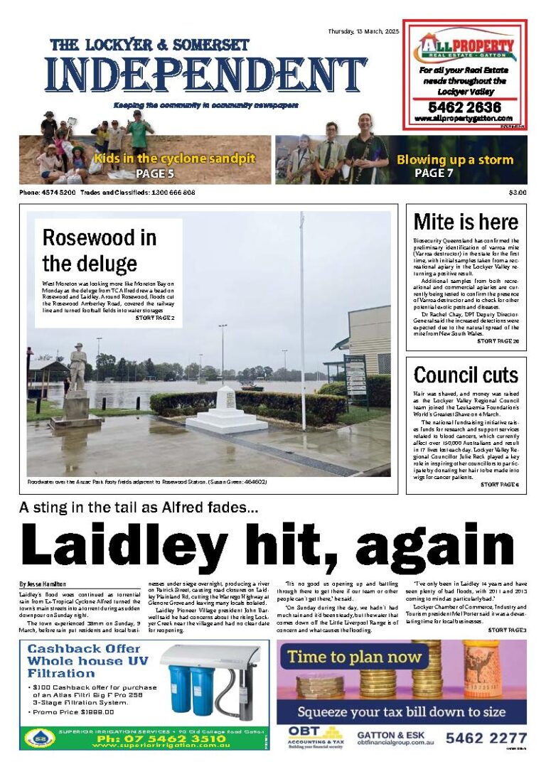 The Lockyer and Somerset Independent – 13th March 2025