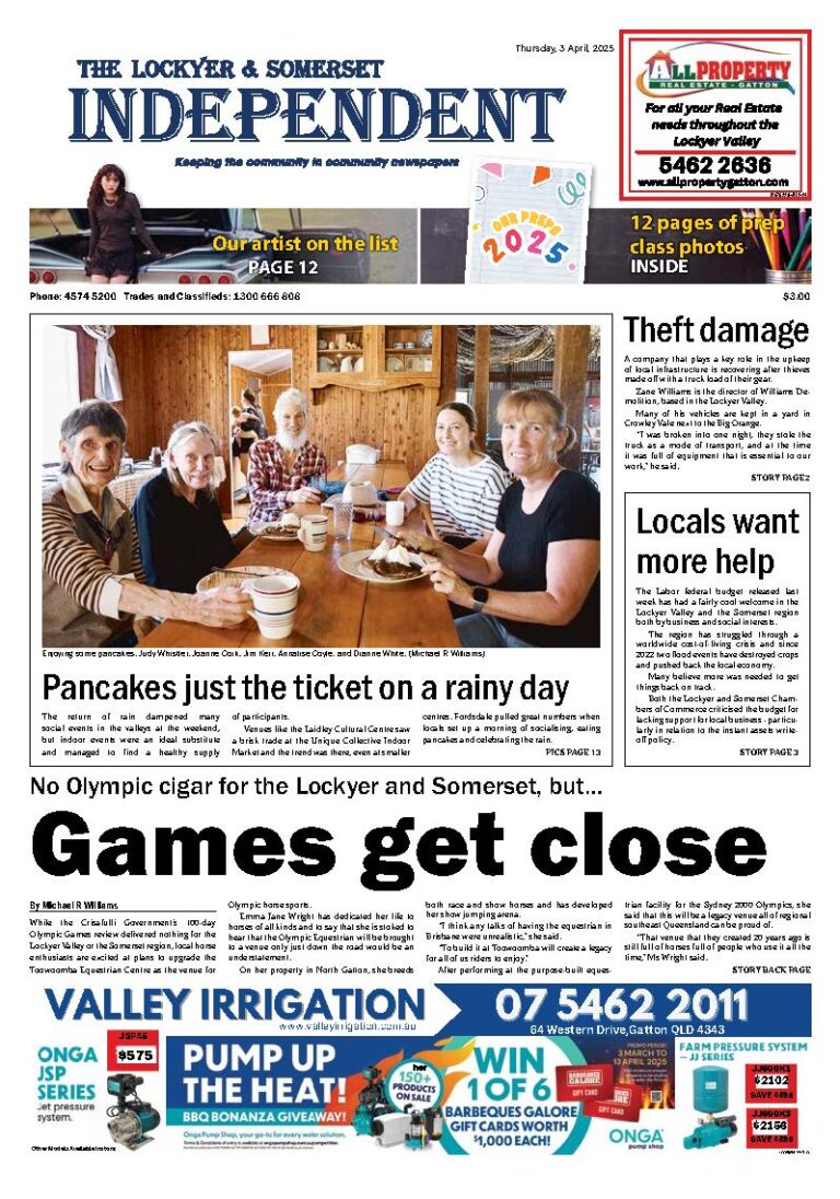 The Lockyer and Somerset Independent – 3rd April 2025