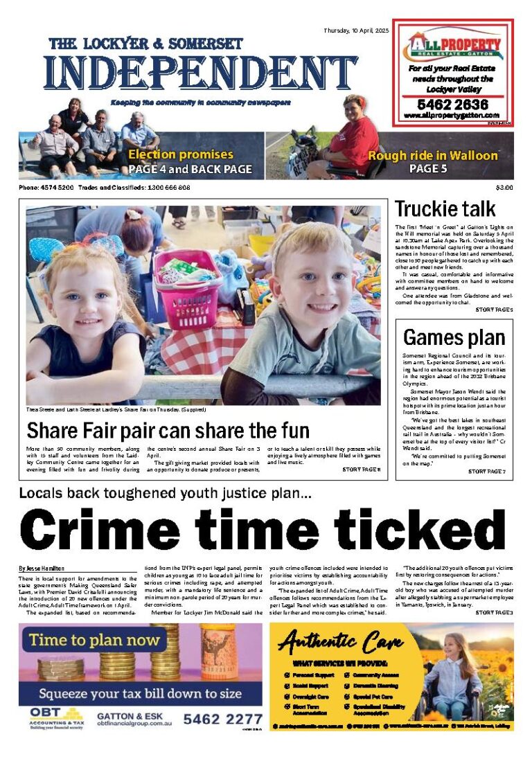 The Lockyer and Somerset Independent – 10th April 2025