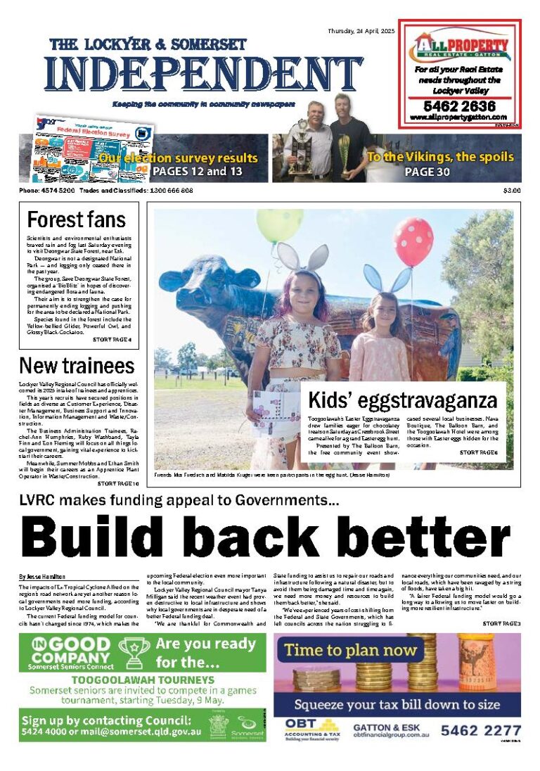 The Lockyer and Somerset Independent – 24th April 2025