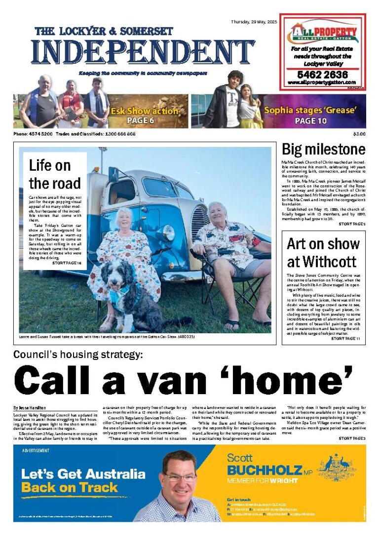 The Lockyer and Somerset Independent – 29th May 2025
