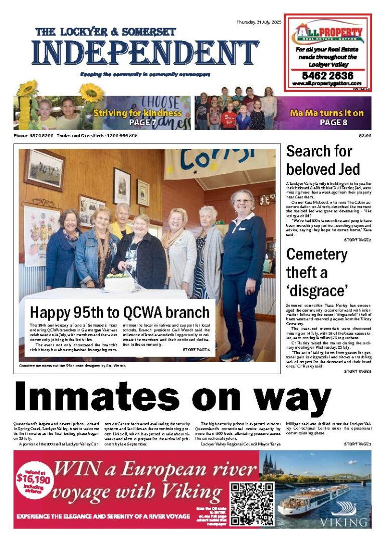 The Lockyer and Somerset Independent – 31st July 2025