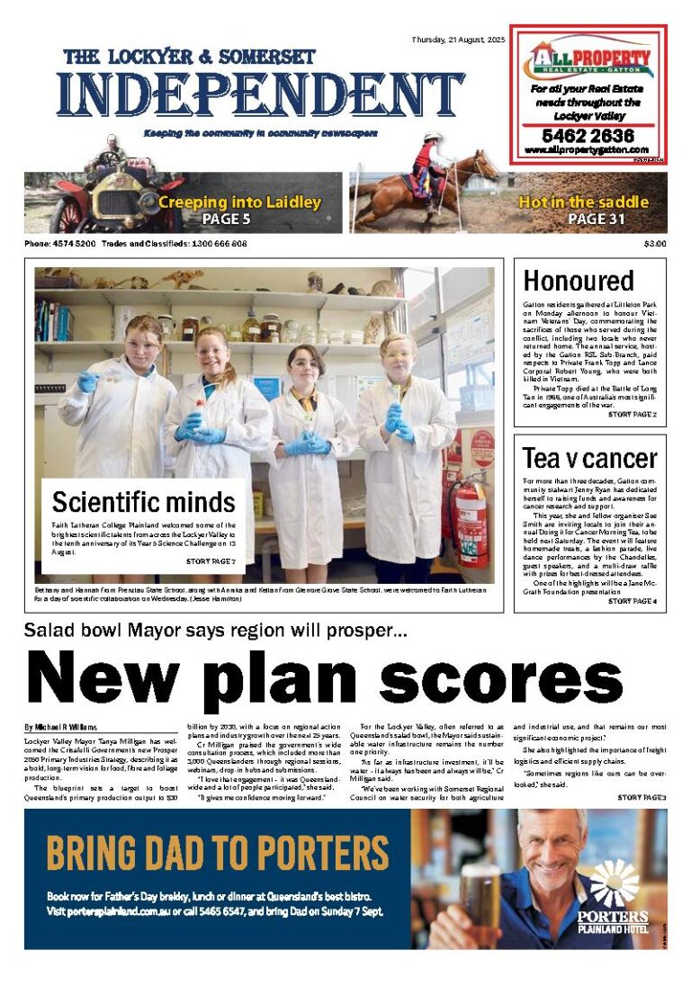 The Lockyer and Somerset Independent – 21st August 2025