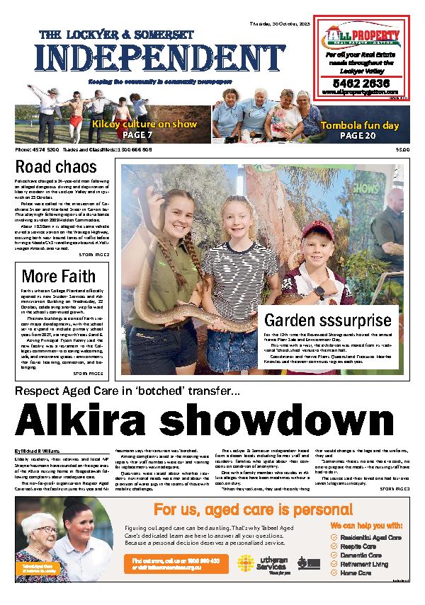 The Lockyer and Somerset Independent – 30th October 2025
