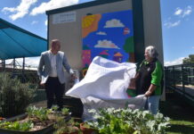 Students create community mural